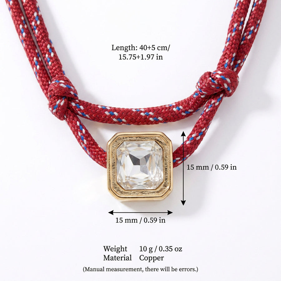 Double-Rope Knotted Layered Chain Necklace for Trendy Style