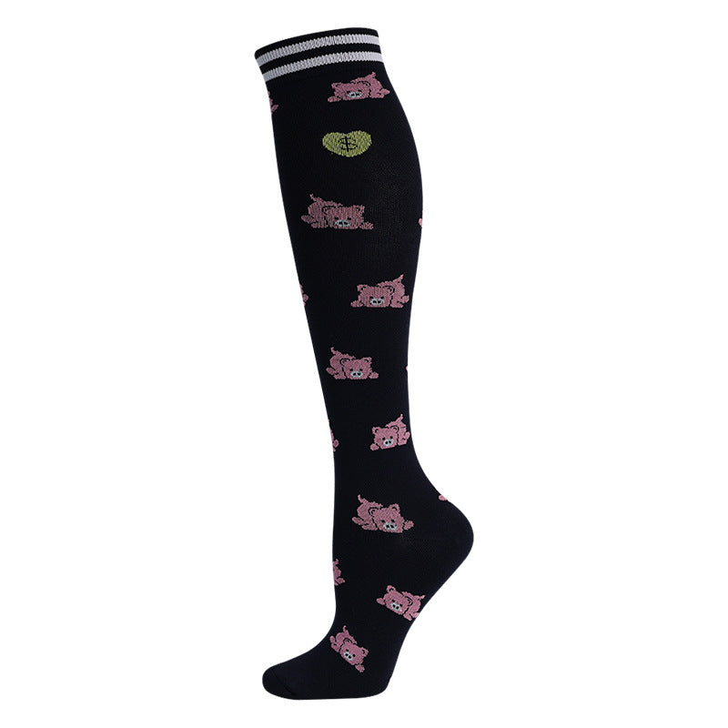 High Elasticity Compression Rope Running Calf Socks for Women
