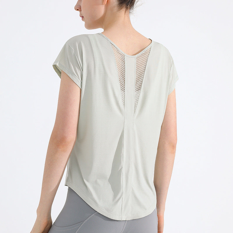 Womens Quick-Dry Sports T-Shirt for Yoga Enthusiasts