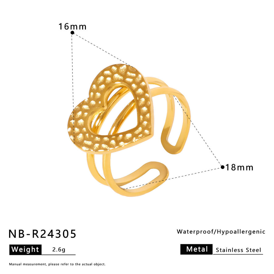 Womens Stainless Steel Geometric Line Ring - Chic and Stylish