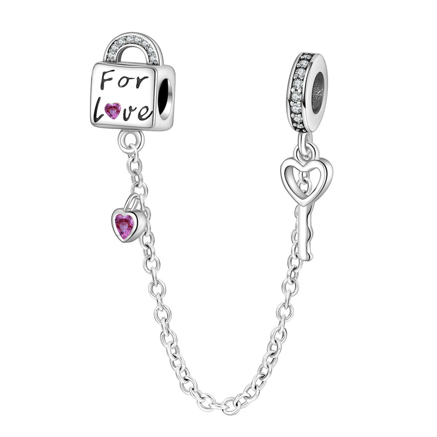 Retro Heart Lock Key Pendant Accessory for Unique Style