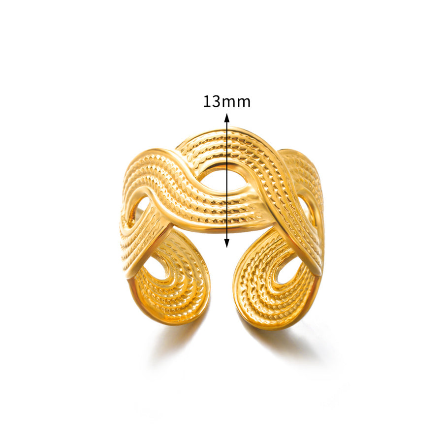 Irregular Wide Band Ring for Women - Unique Style