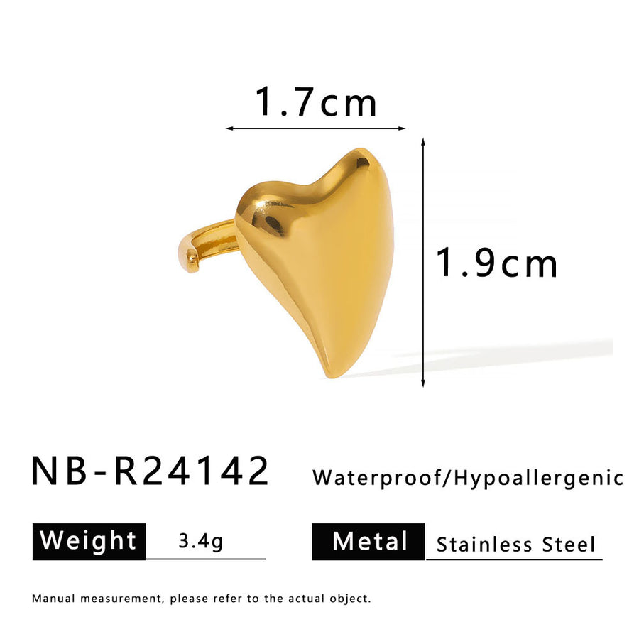 Womens Stainless Steel Geometric Line Ring - Chic and Stylish