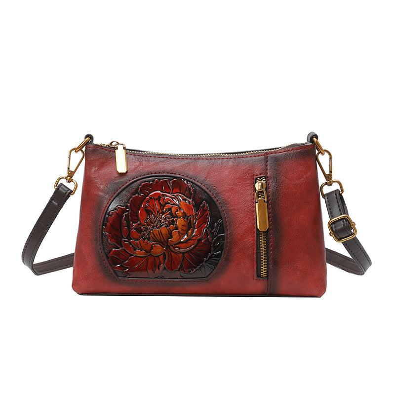 Soft-leather Vintage Ethnic-style Crossbody Bag for Women