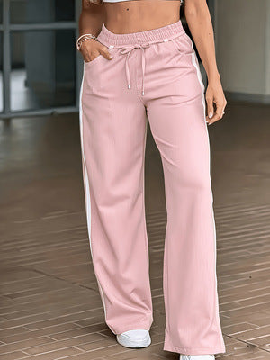 Seamed Draping Outerwear-style Floor-length Pants