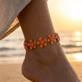 Exaggerated Hollow-out Metal Flower Anklet for Stylish Appeal