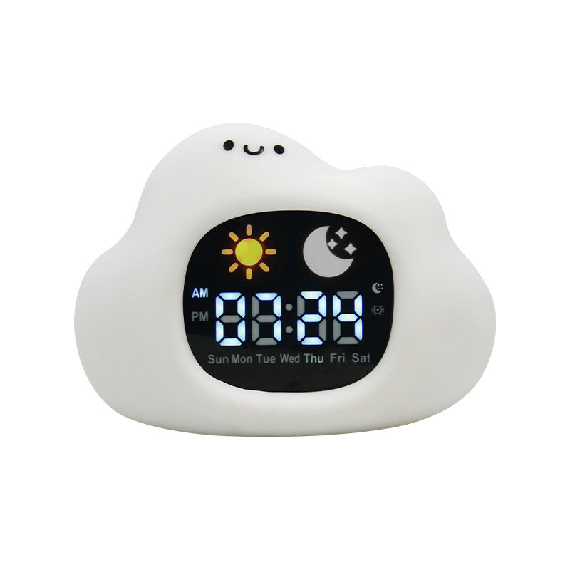 LED Strip Cartoon Animal Lion Alarm Clock Night Light