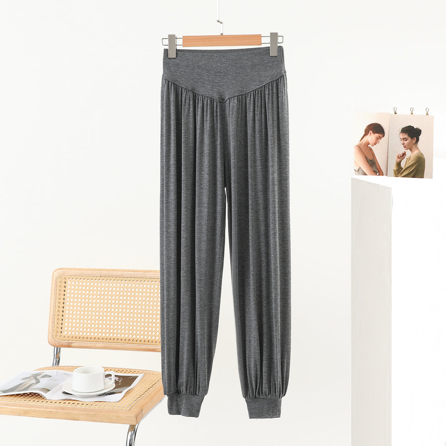 Modal High-waisted Bloomers Wide-leg Pants for Comfort
