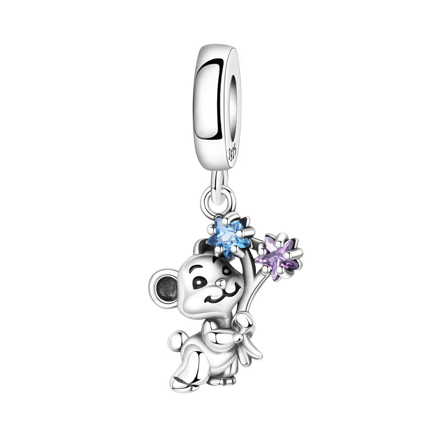 Playful Sloth and Koala Beaded Tennis Bracelet