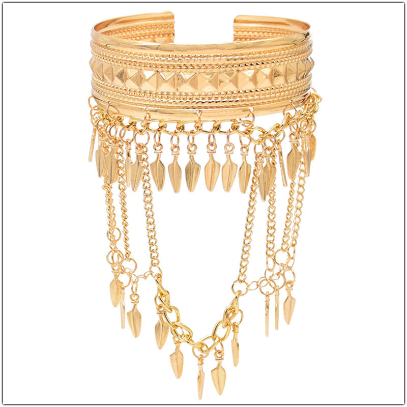 Fashion Retro Coin Tassel Bracelet - Adjustable Arm Jewelry