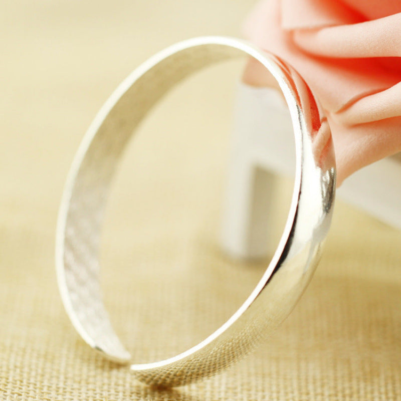 Ethnic Style Retro Miao Silver Plated Lucky Word Bracelet