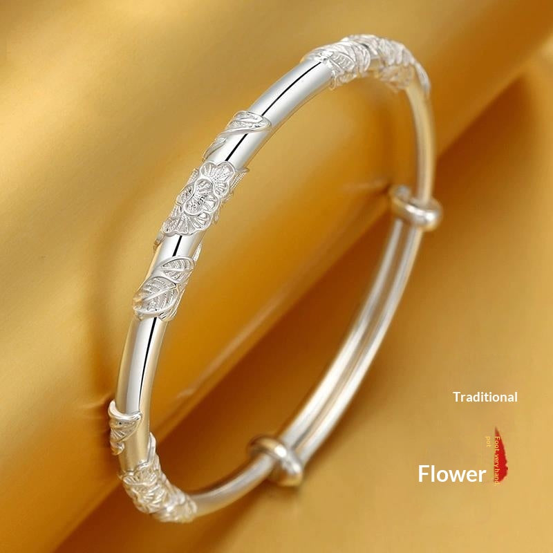 S999 Sterling Silver Women's Bracelet - Elegant & Timeless