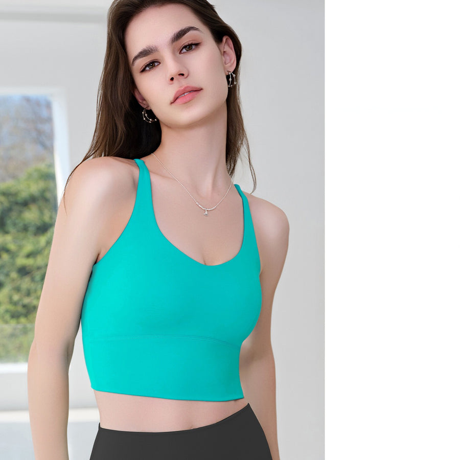 New Women's Sports Cami Tank Top - Shockproof Yoga Bra