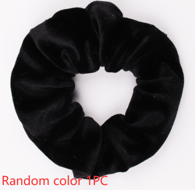Velvet Tencel Pocket Wallet Hair Scrunchies - Retro Style