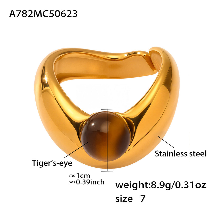Womens Exaggerated Geometric Open Ring for Stylish Elegance