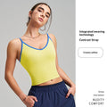Color-block V-neck Camisole with Built-in Padded Cups