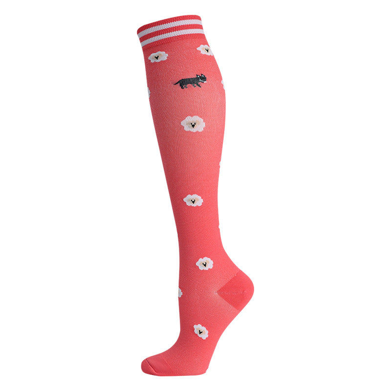High Elasticity Compression Rope Running Calf Socks for Women