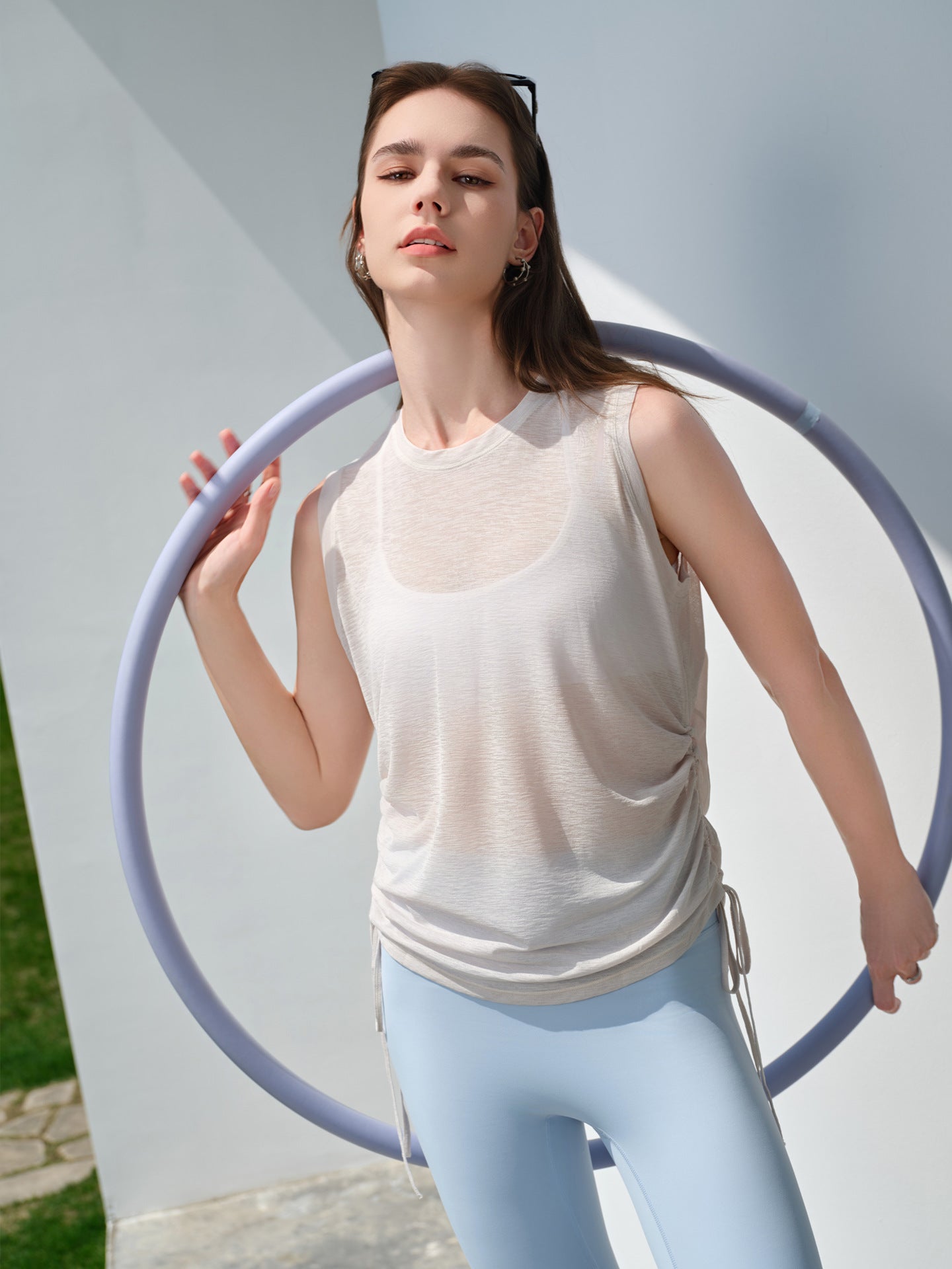 Women's Spring & Summer Drawstring Sports Top - Yoga Tank