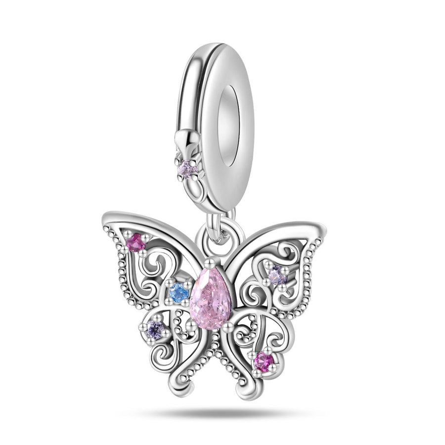 Delicate Butterfly Beaded Pendant Bracelet Accessories
