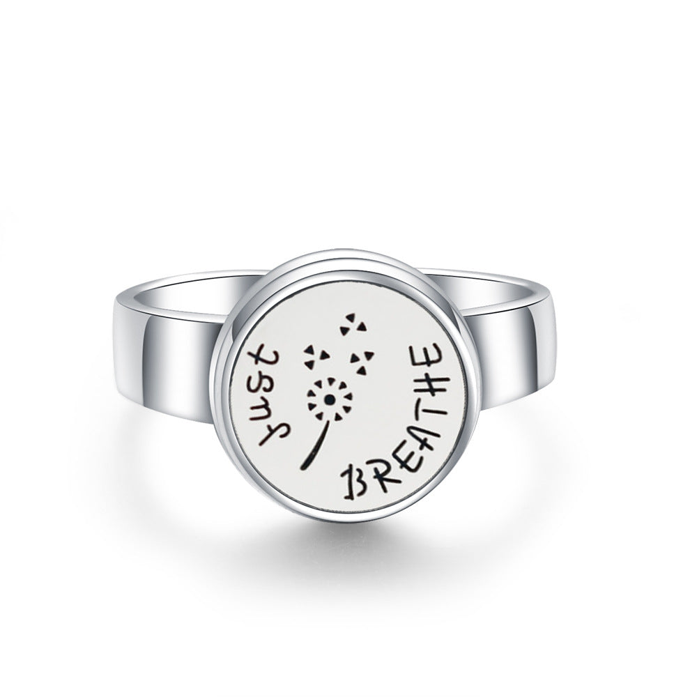Stainless Steel Aromatherapy Locket Ring - Tree of Life Design