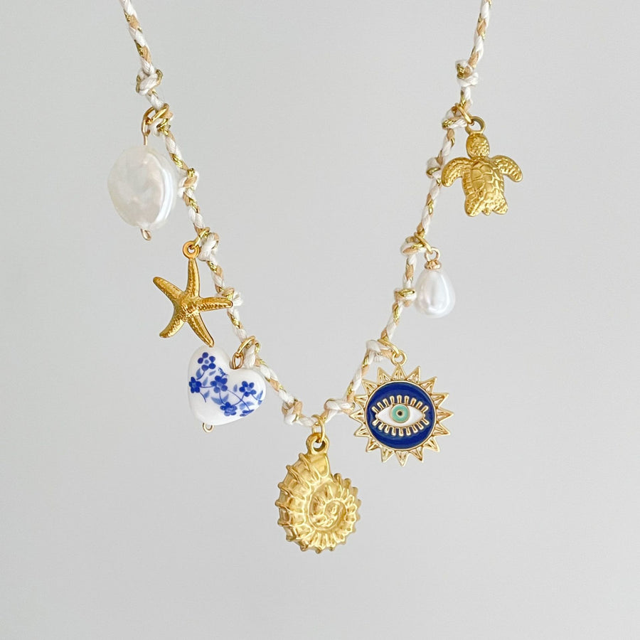 New Summer Shell Starfish and Pearl Necklace for Effortless Style