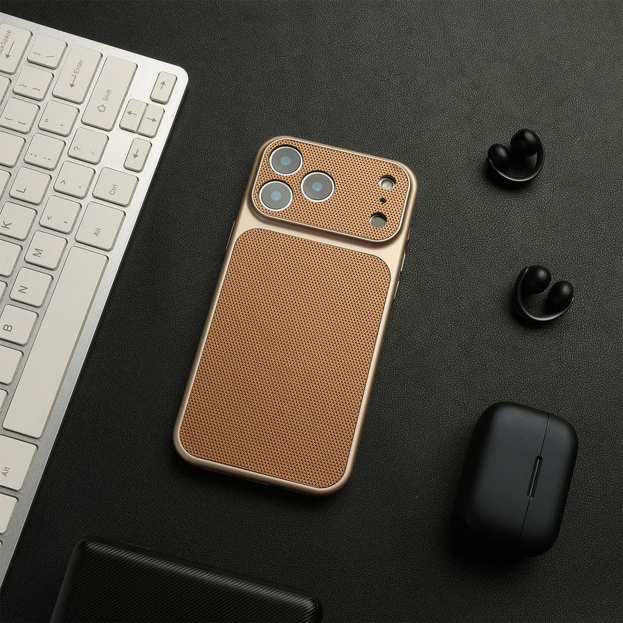 Leather Diamond Pattern Full Coverage Phone Case for 17 Pro Max