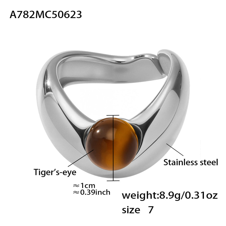 Womens Exaggerated Geometric Open Ring for Stylish Elegance