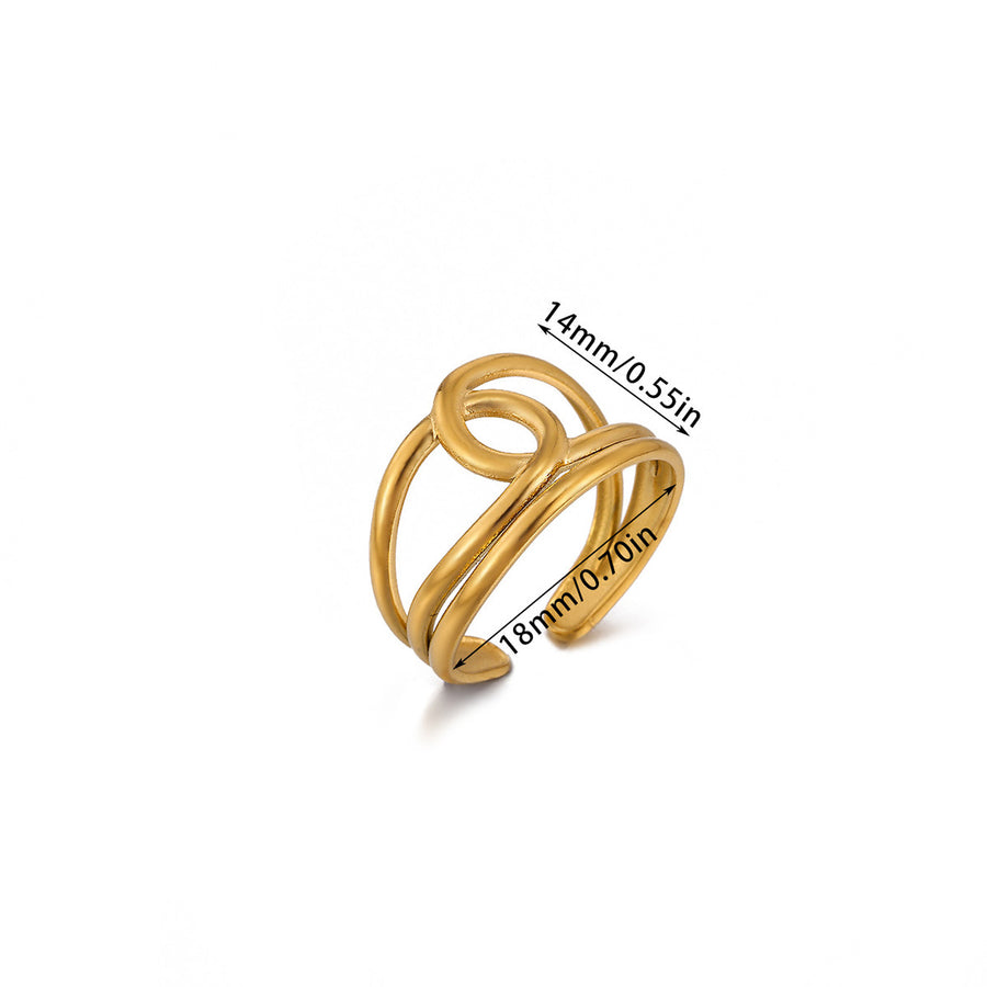 Creative Alien Big Wave Adjustable Ring for Women