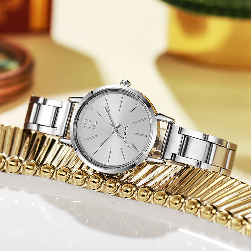 Womens Gold-Plated Steel-Strap Quartz Watch - Stylish & Durable