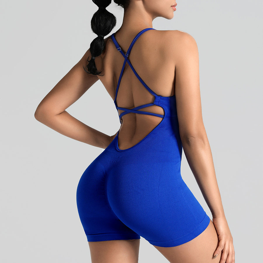 Seamless One-Piece Yoga Jumpsuit - Peach Butt Bodysuit