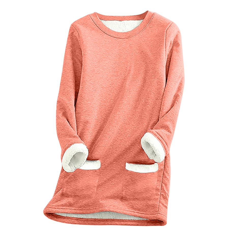 Autumn and Winter Women's Velvet Bottom T-Shirt