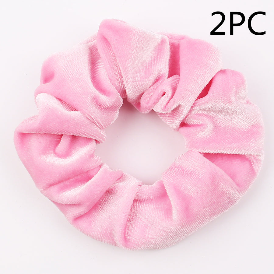 Fashion Velvet Tencel Pocket Wallet Hair Scrunchies