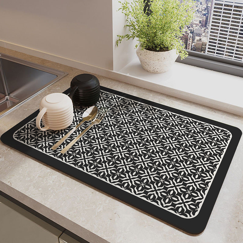 Non-slip Water-absorbent Table Mat for Bowls and Chopsticks