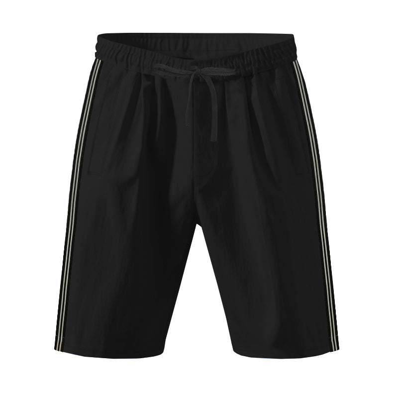 Mens Beach Outdoor Sports Shorts - Breathable Striped Trousers