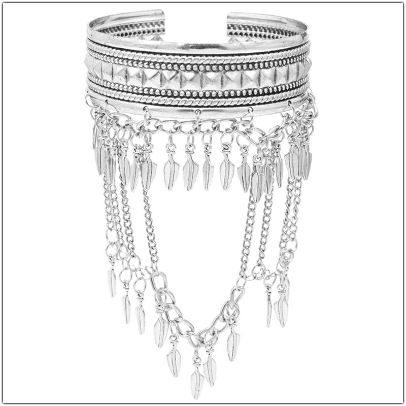 Fashion Retro Coin Tassel Bracelet - Adjustable Arm Jewelry