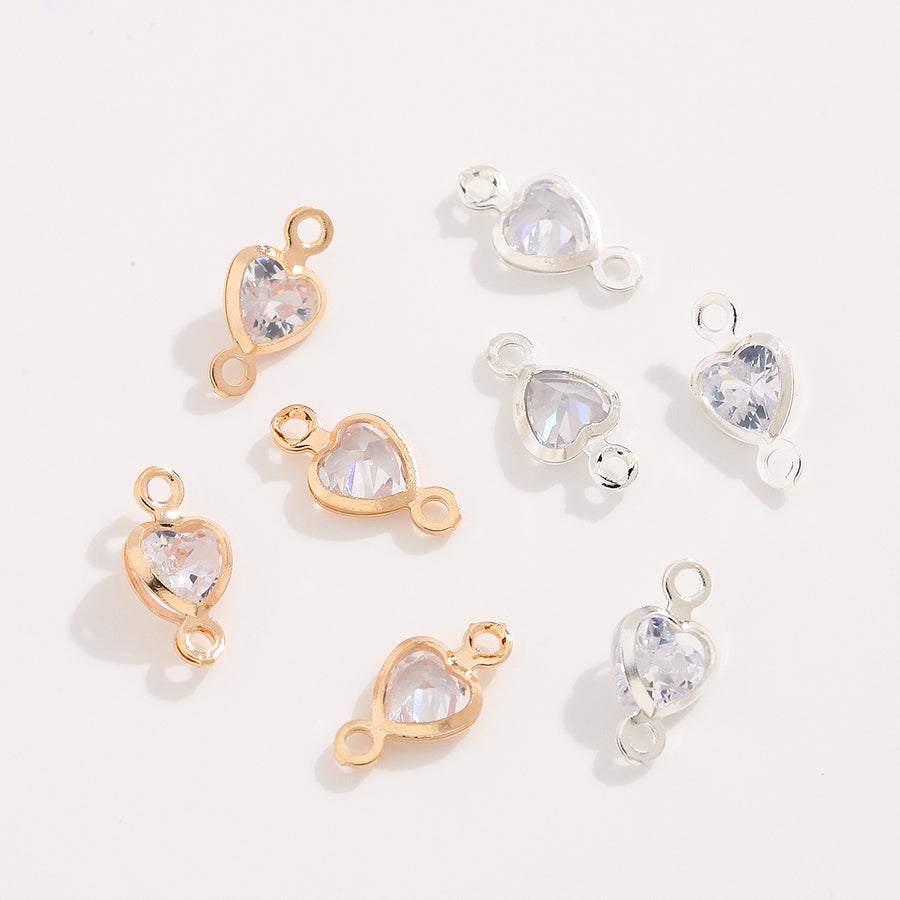 Geometric Zircon Bezel Set Pendant - Gold Plated Charm