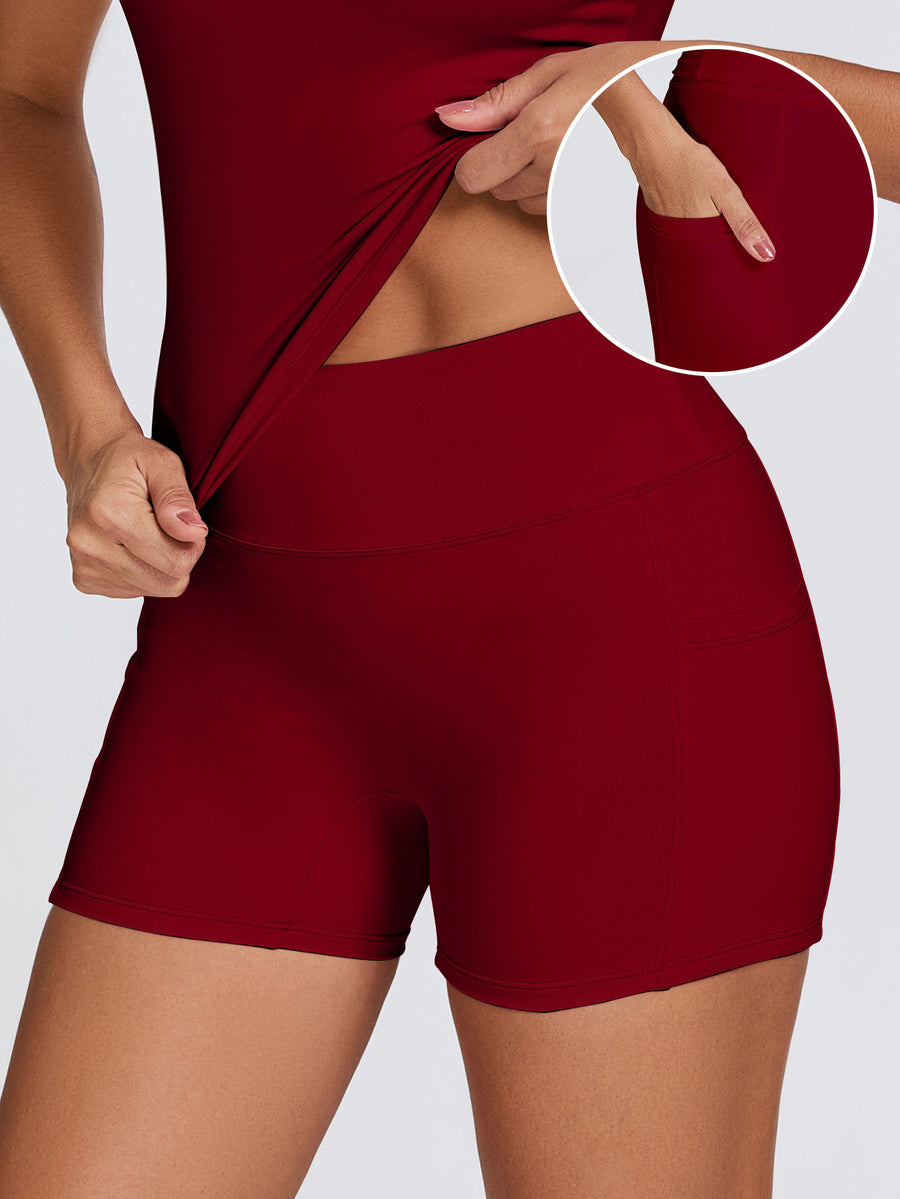 Womens Quick-Drying Yoga Outfit With Pockets for Fitness
