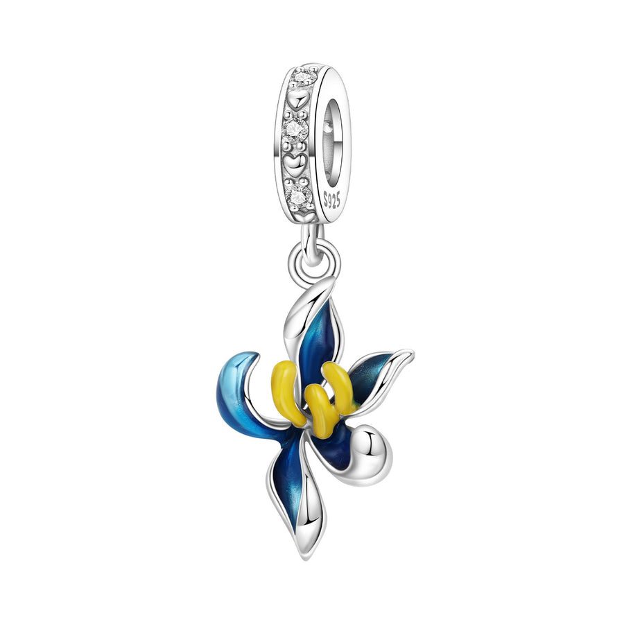 Lily Of The Valley Iris Pendant Necklace DIY Bracelet Charm