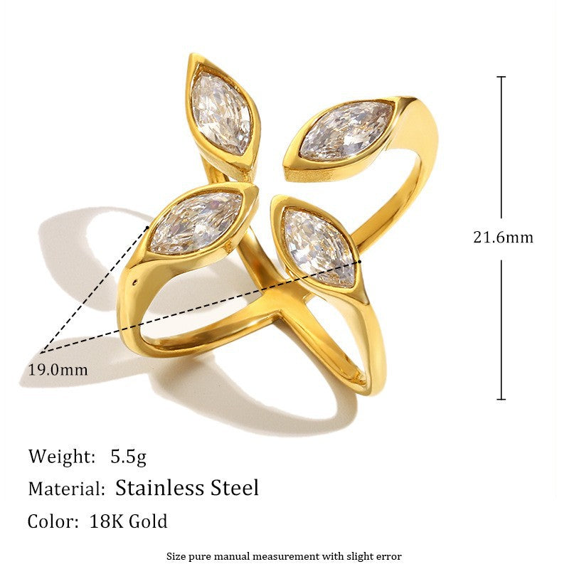 Water Drop Zircon Ring for Women - Stunning Statement Ring
