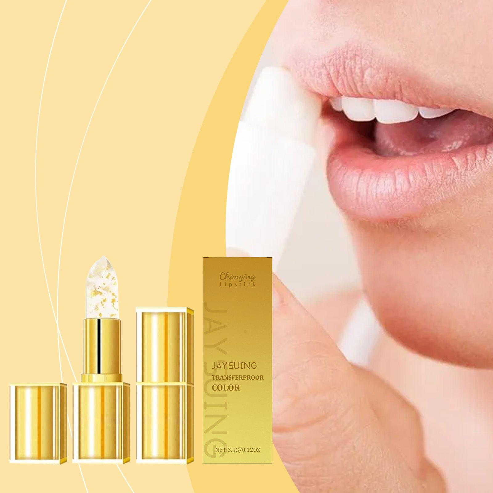 Gold Leaf Color-Changing Lip Balm for Moisturized Lips