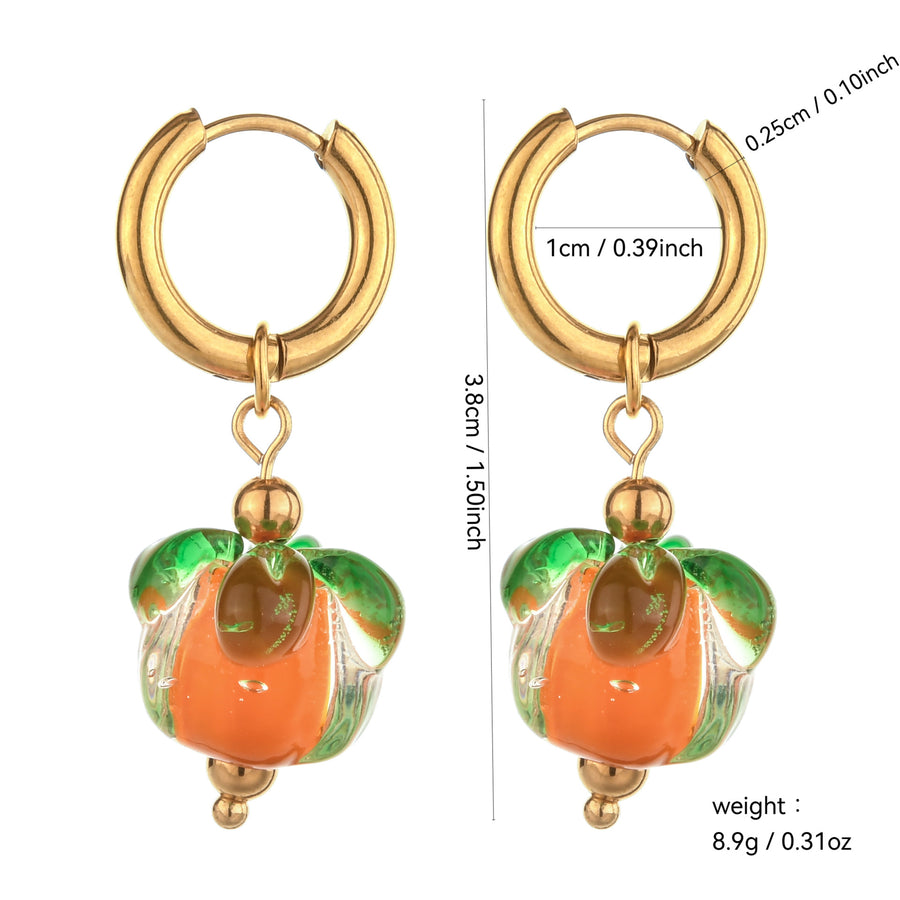 Lustrous Heart-Shaped Stainless Steel Earrings for Women