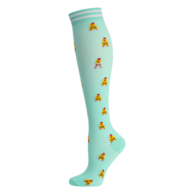 High Elasticity Compression Rope Running Calf Socks for Women