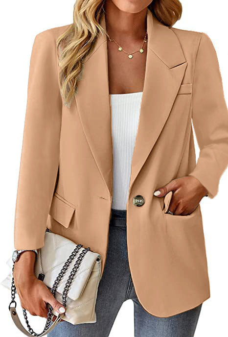 Elegant Single-breasted Blazer for Women - Chic Style