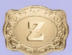 Stylish English Letter Belt Buckle Embossed Copper Necklace