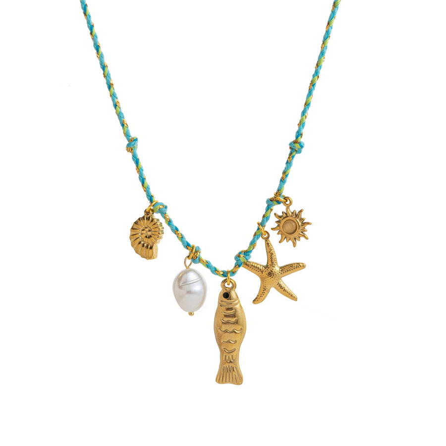 New Summer Shell Starfish and Pearl Necklace for Effortless Style