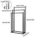 3 Tier Free Standing Towel Rail Stand Unit - Moveable Black