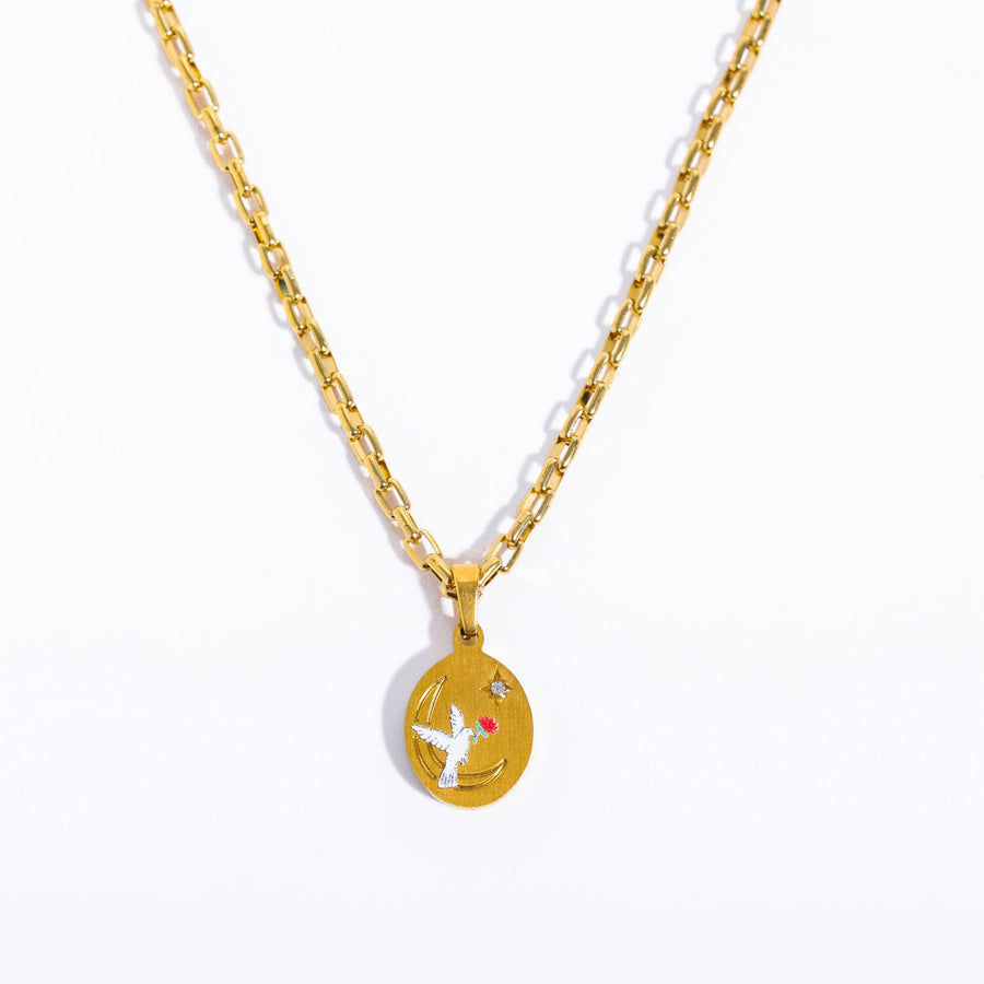 European and American Warrior Guardian Tarot Card Necklace
