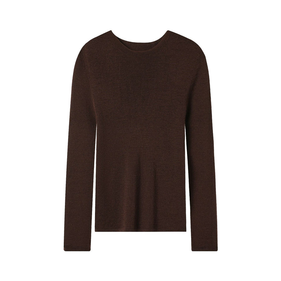 Womens Versatile Crew-neck Knit Bottoming Sweater