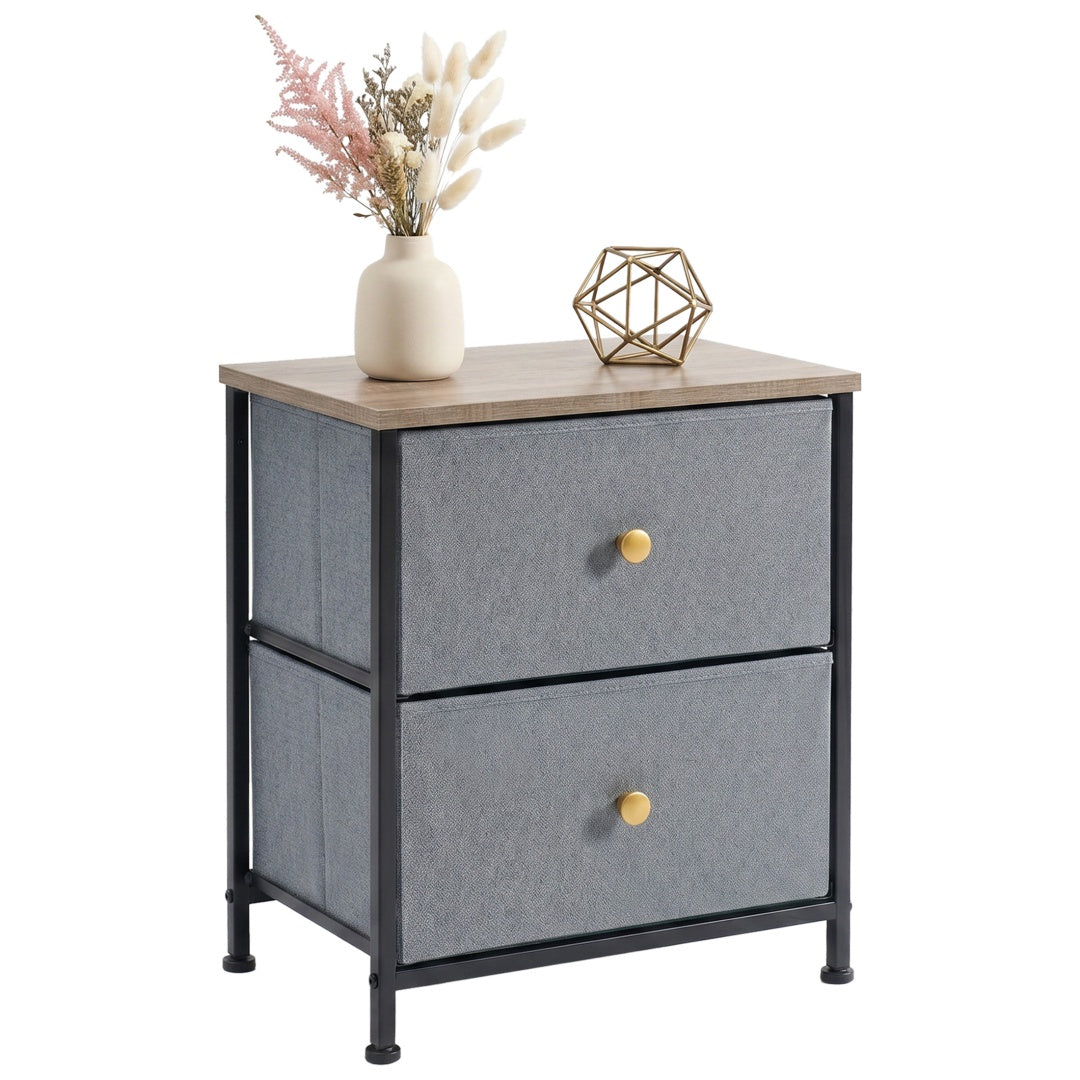 Double Drawer Bedside Table - Perfect Drawer Organizer
