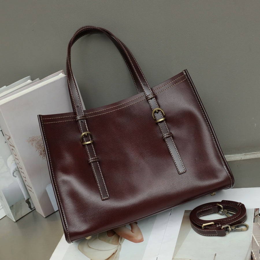 Genuine Leather Women's Handbag - Luxury Commuter Bag